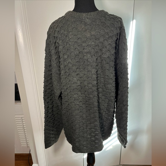 COOGI AUSTRALIA Vintage 3D Textured Gray Knit Sweater Size XXL - Picture 1 of 6